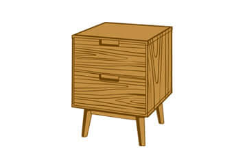 Mesitas de noche de madera maciza