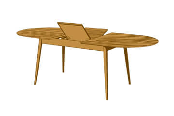 Mesas extensibles de madera maciza roble