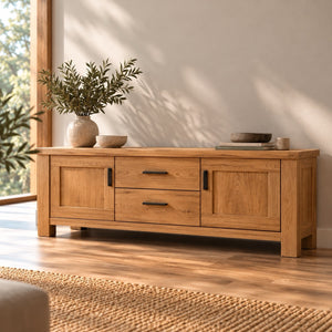 Mueble de TV de madera maciza roble Aden | NordicStory