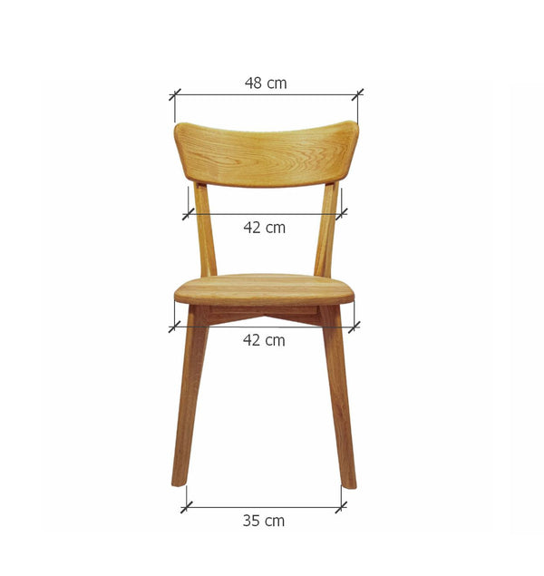 Pack de 2 o 4 Sillas de Comedor de Madera Maciza de Roble Diana | NordicStory