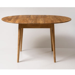 Mesa de comedor redonda y extensible de madera maciza de roble Escandi 3 | NordicStory