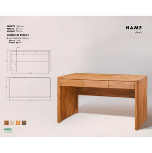 Mesa escritorio de madera maciza de roble Elsa | NordicStory