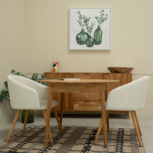 Mesa de comedor redonda y extensible de madera maciza de roble Escandi 3 | NordicStory