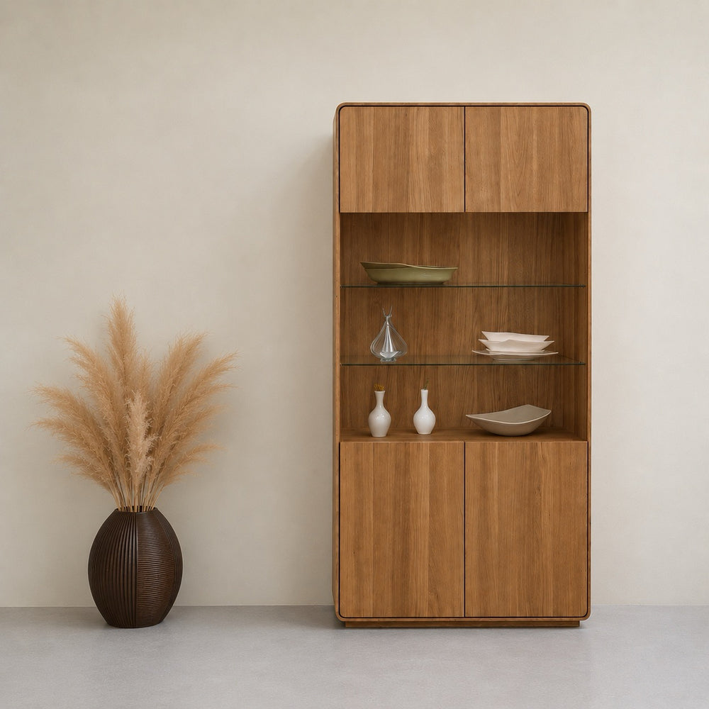 Vitrina de madera maciza roble Geneva 22 | NordicStory