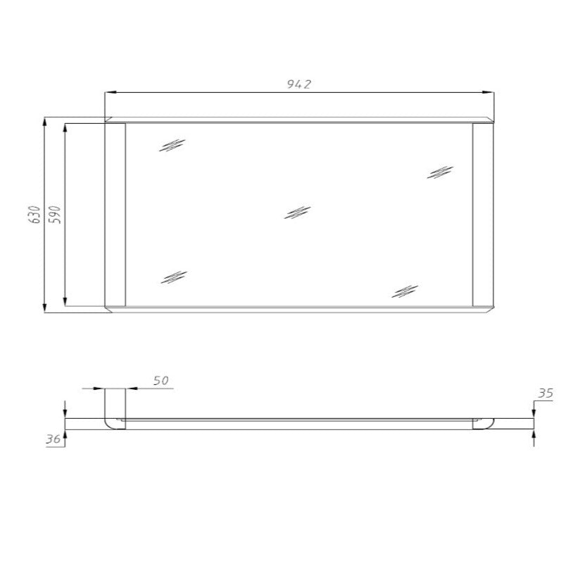 Espejo de madera maciza roble Oxford NordicStory