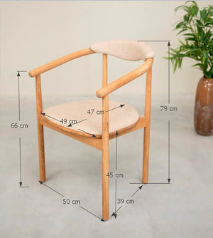 Pack de 2 o 4 Sillas de Comedor Lord, Estructura de Madera Maciza de Roble | NordicStory