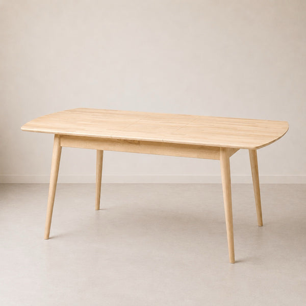 Mesa de comedor rectangular y extensible de madera maciza de roble Escandi | NordicStory