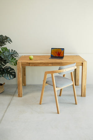 NordicStory Mesa escritorio de madera maciza de roble sostenible