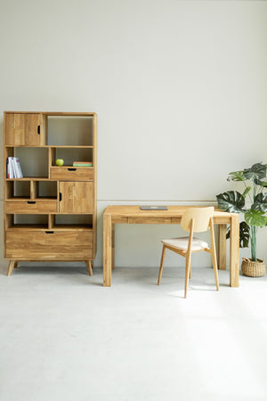  NordicStory Mesa escritorio de madera maciza de roble sostenible