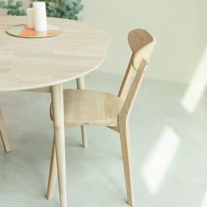 NordicStory Mesa extensible de comedor de madera maciza de roble 