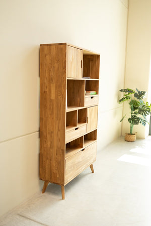 Estanteria Libreria de madera maciza de roble Escandi 3 | NordicStory