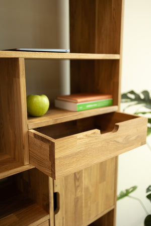 Estanteria Libreria de madera maciza de roble Escandi 3 | NordicStory
