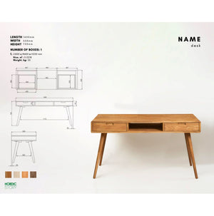 Mesa escritorio de madera maciza de roble Escandi 5 | NordicStory