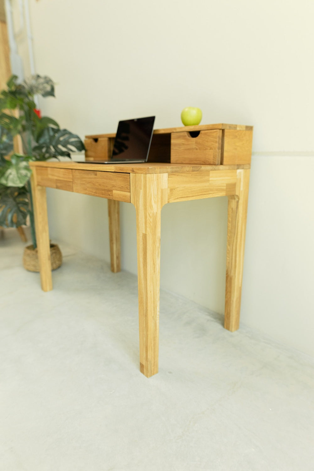 NordicStory Mesa escritorio de madera maciza de roble sostenible