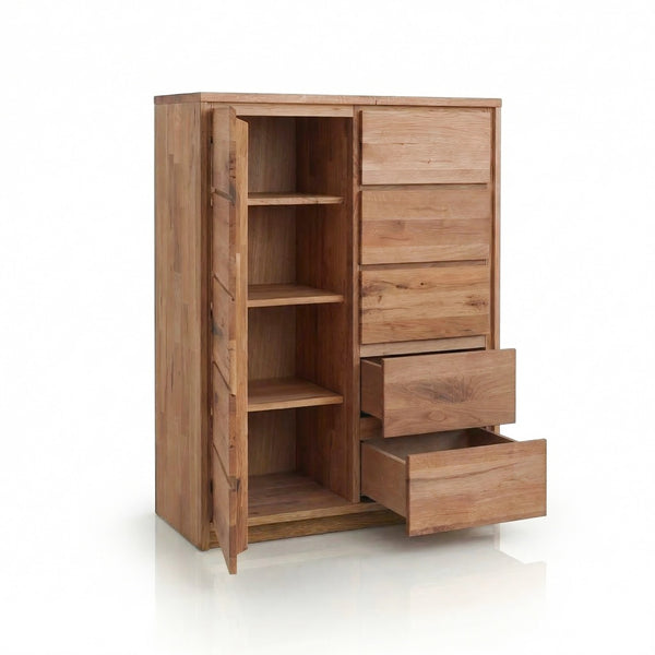 Aparador alto de madera maciza de roble Oregon 1.5 | NordicStory