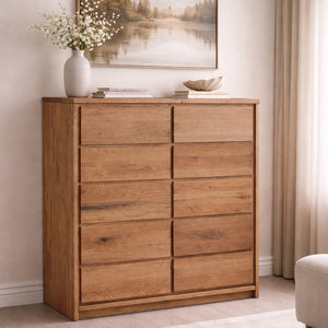 Cómoda alta de madera maciza de roble Oregon | NordicStory
