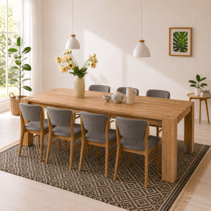 Mesa de comedor de madera maciza de roble Mauritz 3 | NordicStory