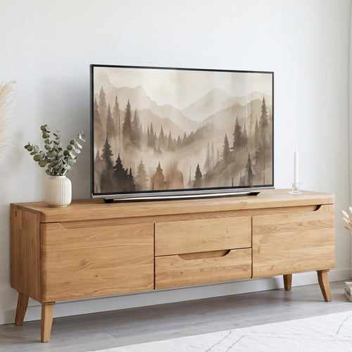 Mueble de TV de madera maciza de roble Milan | NordicStory