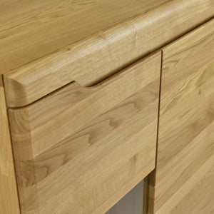 Armario Vitrina de madera maciza de roble Milan 3 | NordicStory