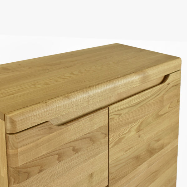 Armario Vitrina de madera maciza de roble Milan 3 | NordicStory