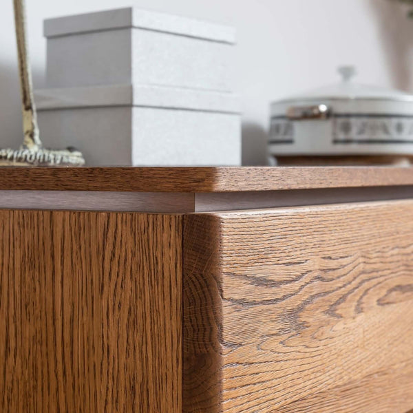 NordicStory Comoda de madera maciza de roble 